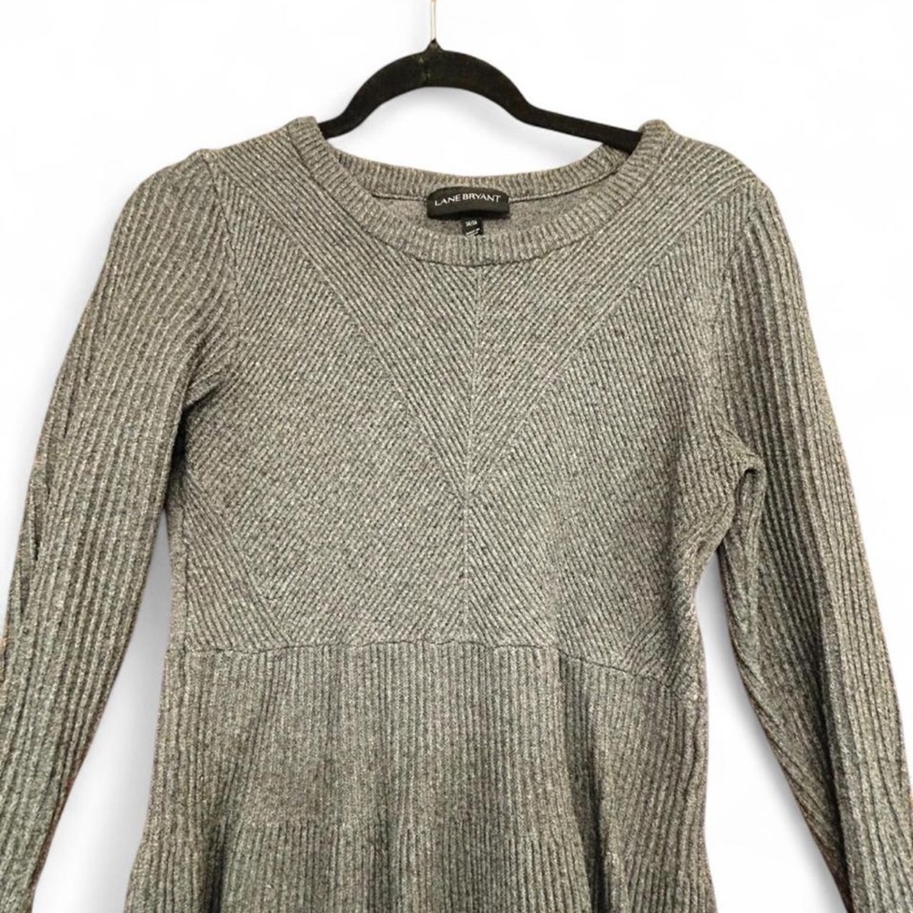 Lane Bryant Gray Ribbed Women's Sweater
